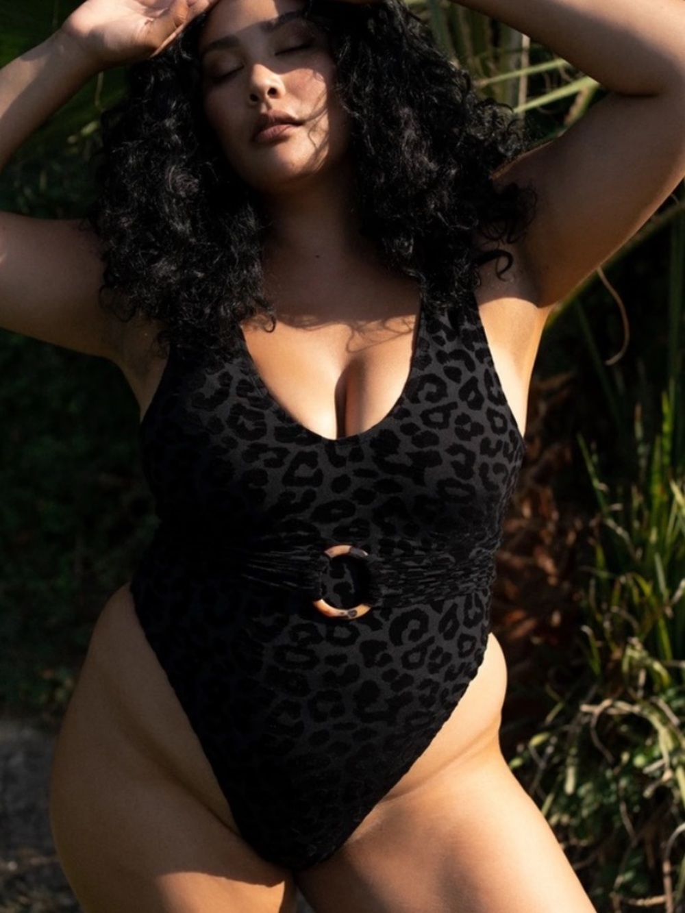 Toluca Artemis Panthera High Leg Cut Velvet One Piece - Picture 3 of 8